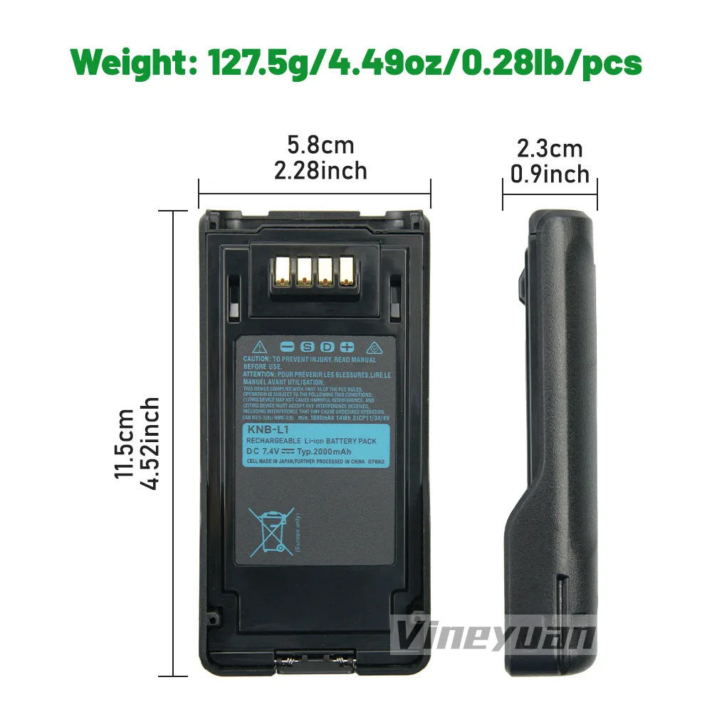 KNB-L1 2000 мАч 7 4 В сменный аккумулятор для Kenwood NX-5000 NX-5200 NX-5300 NX-5400 серии VP6430 VP6230 TK-5320