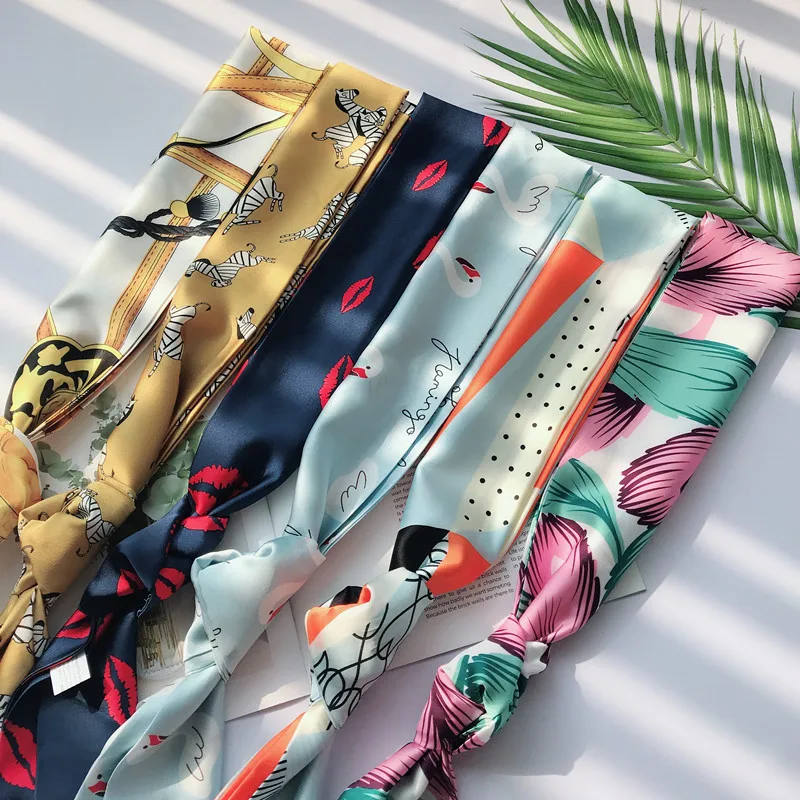 

Новинка Весна-Лето Корейская версия Шелковый атласный шарф женский аксессуар для шарфа