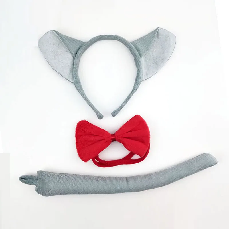 

Party Women Boy Girl Anime Wolf Set Birthday Gift Headband Tail Tie Animal Cosplay Hair Bands Plush Christmas