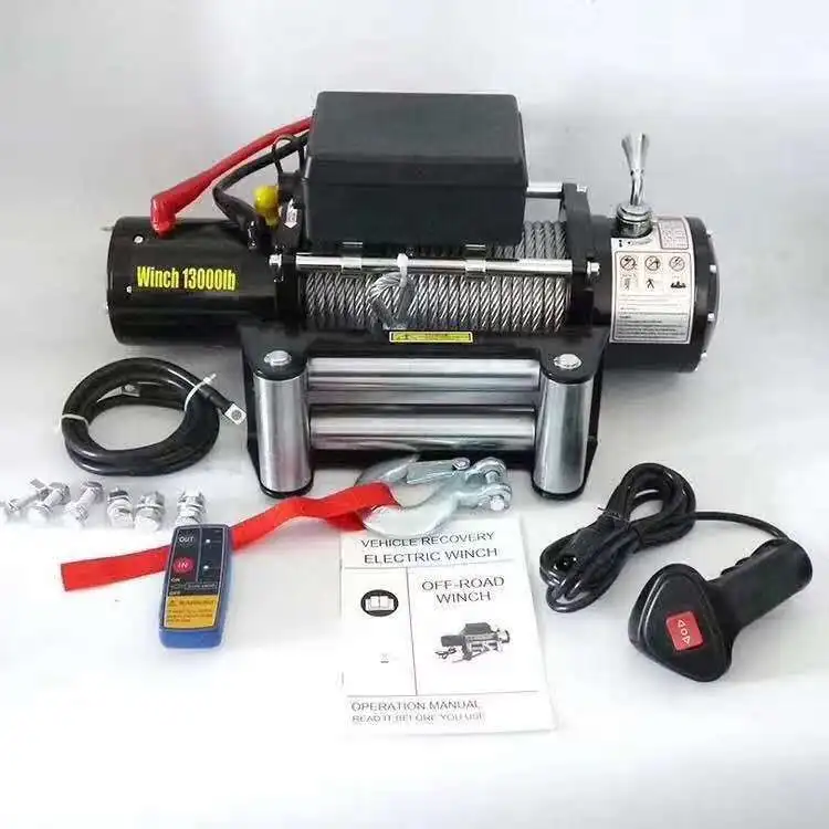 

China Car 6000lbs Winch,mini high speed engine electric winch wireless remote control