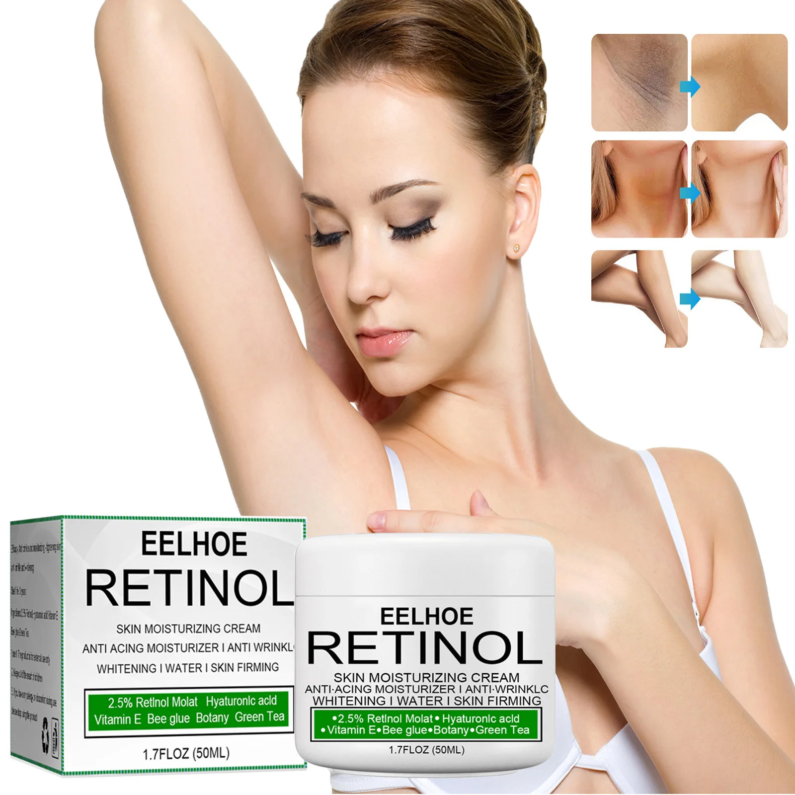 

Отбеливающий крем Retinol для частных частей, осветляет темную кожу, лосьон для перманентного отбеливания для всего тела, подмышек, коленей и ягодиц