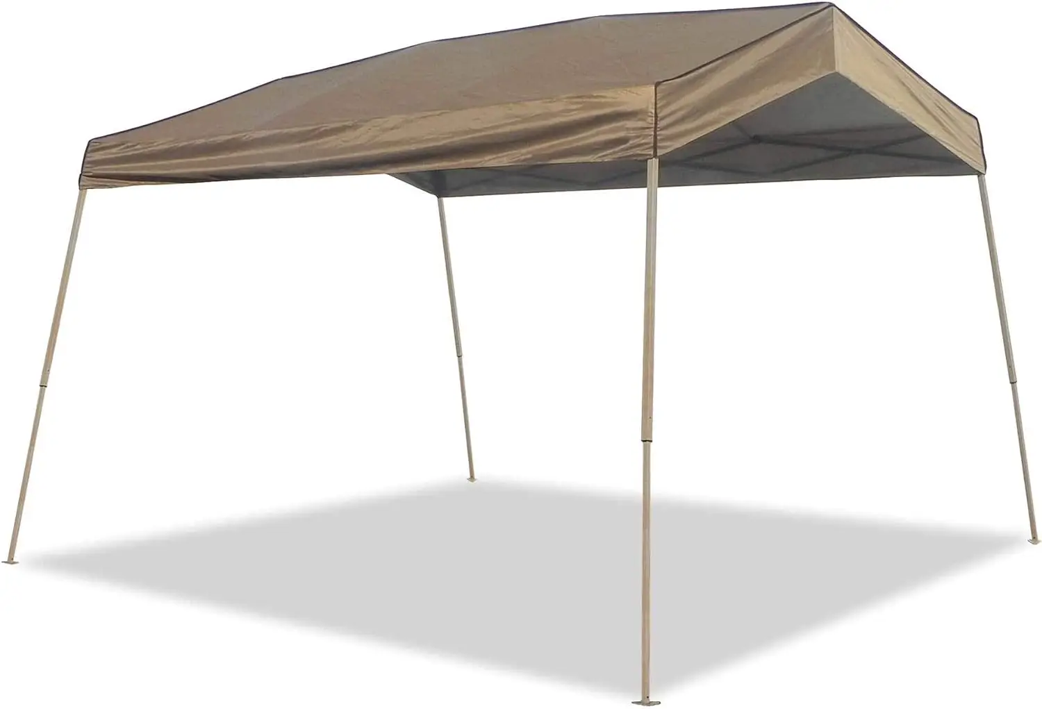 

x 14 Foot Panorama Instant Pop Up Canopy Tent Outdoor Shelter Tent with Reliable Stakes, Steel Frame, and Rolling Bag, Tan Flatb