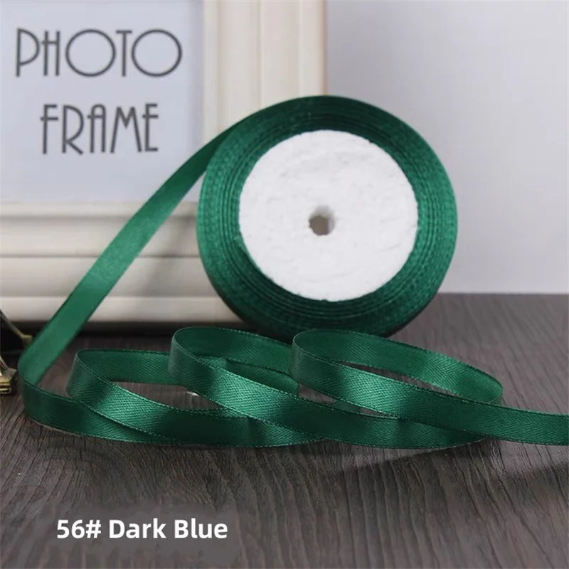 Темно-зеленая шелковая атласная лента 25 ярдов свадебное украшение для дома
