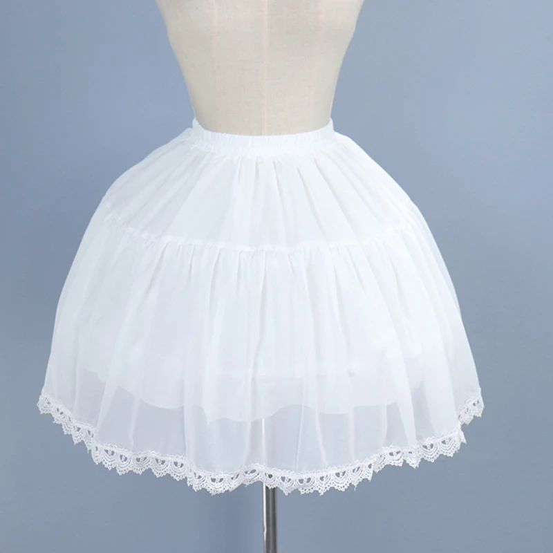 

Нижняя юбка Crinoline, подъюбник, клетка, 2 обруча, длина до колена для женщин и девушек, свадебное платье, винтажное бальное платье, белая юбка-об...