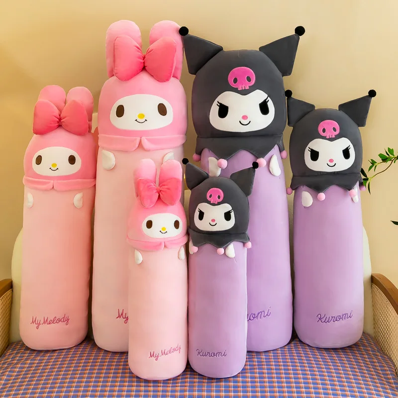 

New Sanrio Kuromi Long Pillow Doll Girl Sleeping on Bed Kawaii Melody Cushion Peluche Pillow Plushie Stuffed Toys Gift Cute