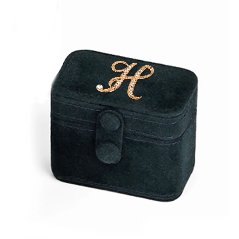 Jewelry Organizer Display Travel Jewelry Velvet Case Boxes Travel Portable Jewelry Box Leather Storage Organizer Earring Holder