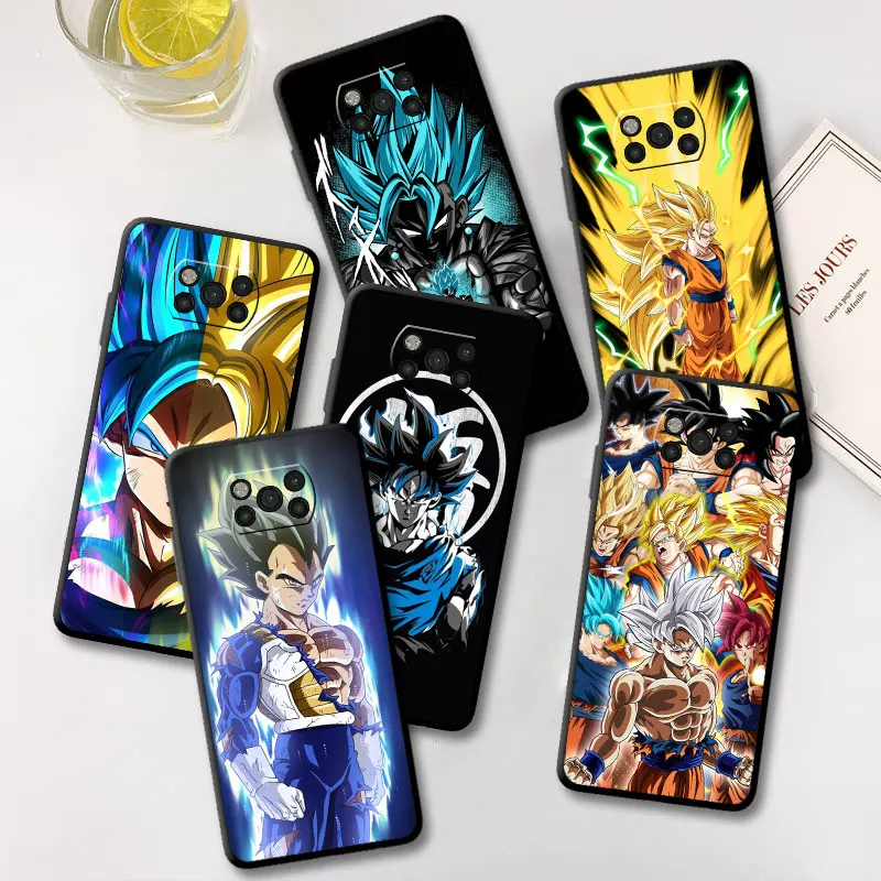 

Черный чехол Son Gokus Dragon Ball для Xiaomi Poco X3 NFC M3 X4 X5 F5 Pro Mi 11T 10T 12 9T 11 Lite Capa Phone Fundas