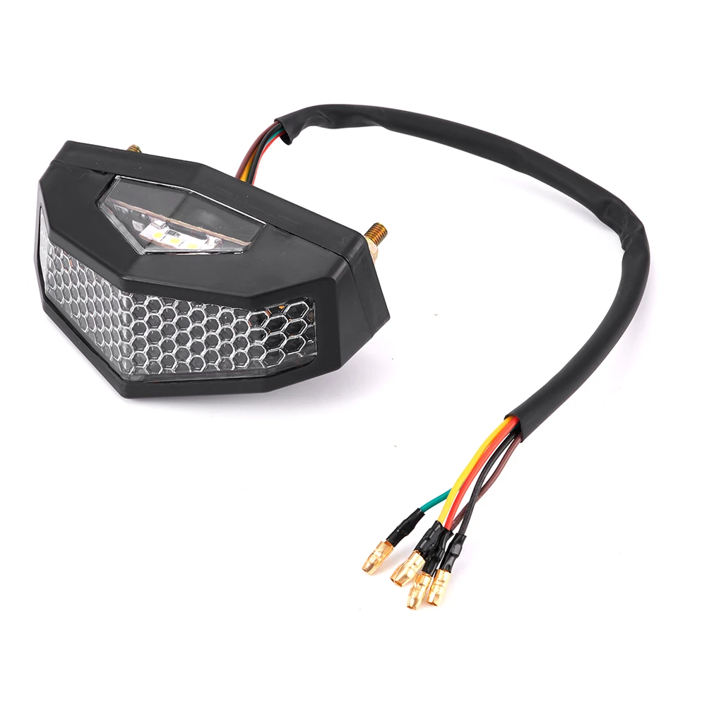 

12V LED Tail Light Motorcycle Turn Signals Black Transparent Shell Auto Signal Lamp Blinker Rear Lights Running Licen Lamp Parts