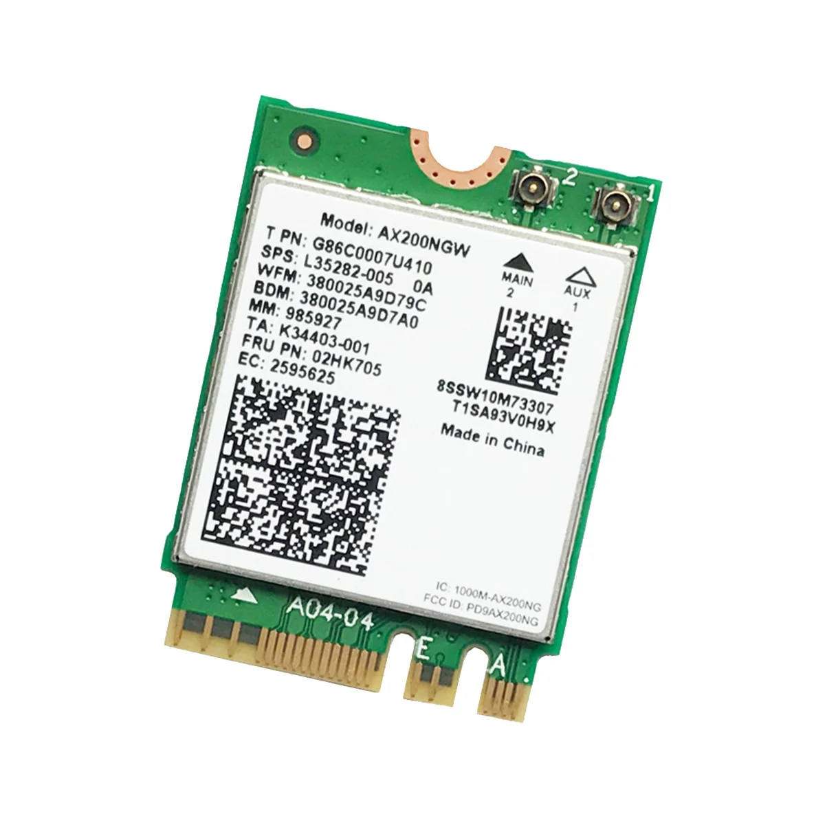 

AX200 AX200NGW Network Card M.2 NGFF WiFi Card Bluetooth 5.0 WiFi 6 2.4G/5G 802.11Ac/Ax WiFi Wireless Adapter Card