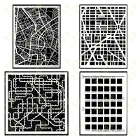 hot sale new metro map pattern color swatch grid layering stencils painting diy scrapbook coloring embossing paper card template