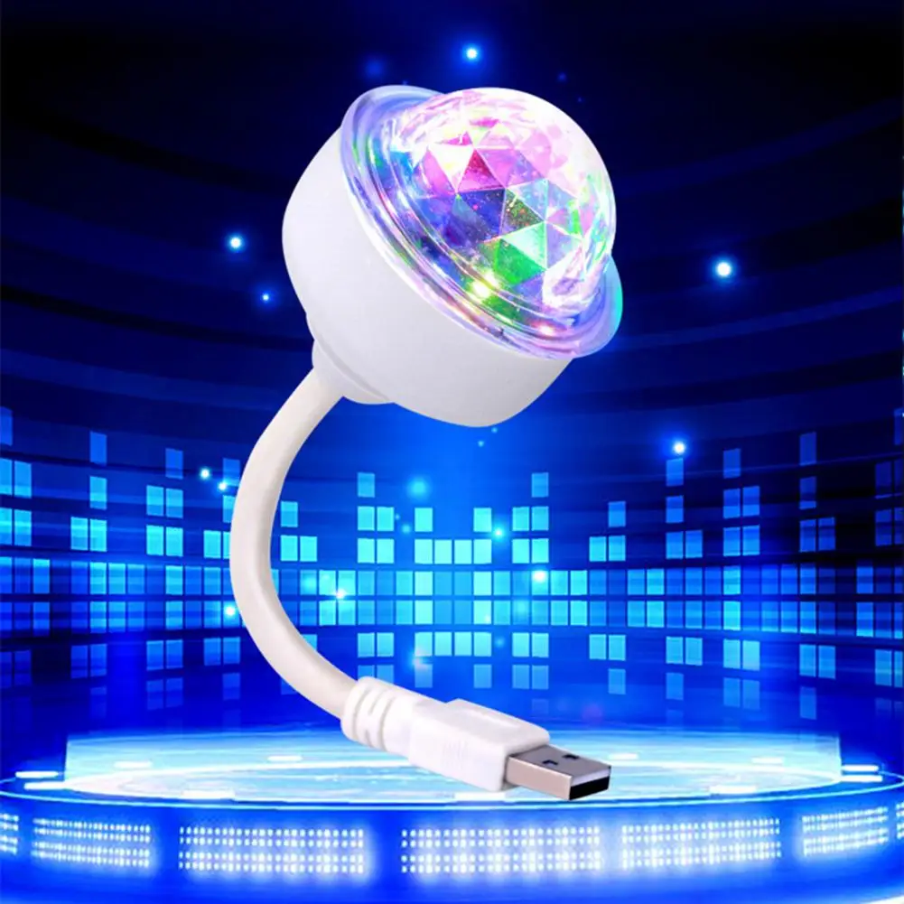 

USB Disco Lamp Flexible Hose Design Multiple Lighting Modes Stunning Visual Effect High Brightness Plug-and-Play RGB LED Party L