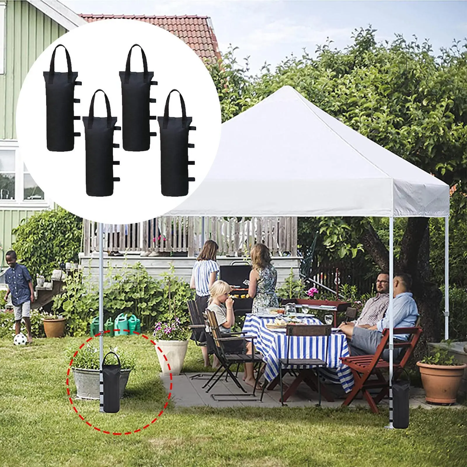 

4 шт., навес из искусственной кожи для кемпинга