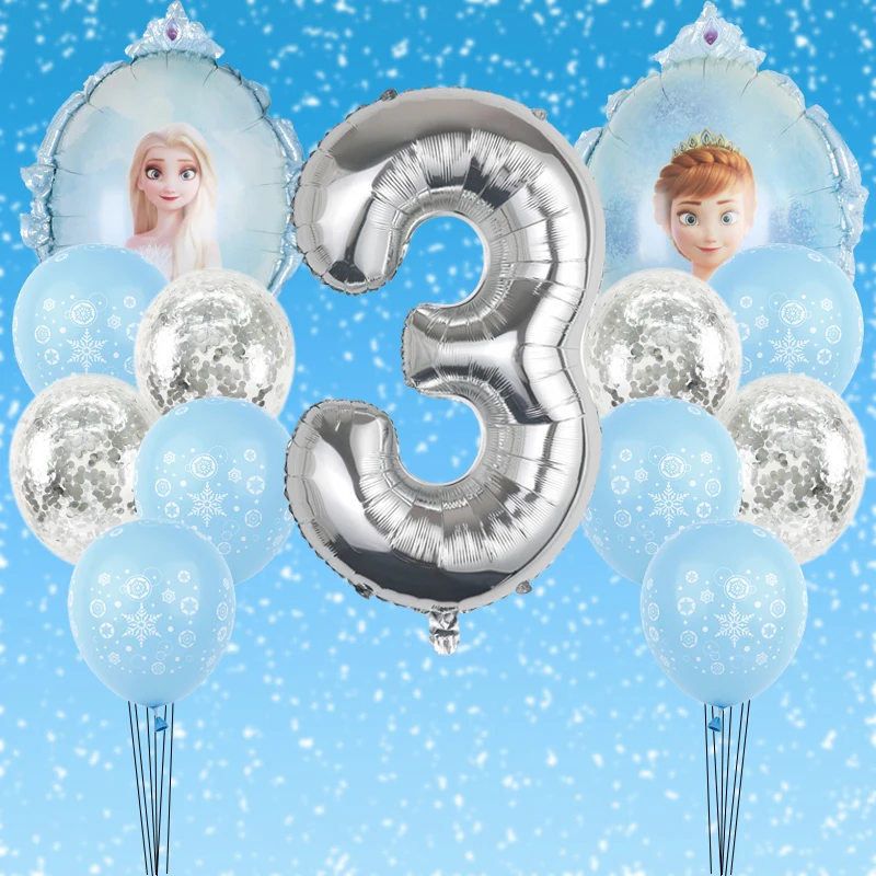 

Frozen Princess Anna Elsa 32inch Foil Number Balloons Winter Theme Birthday Party Decoration Baby Shower Kids Toys Helium Globos