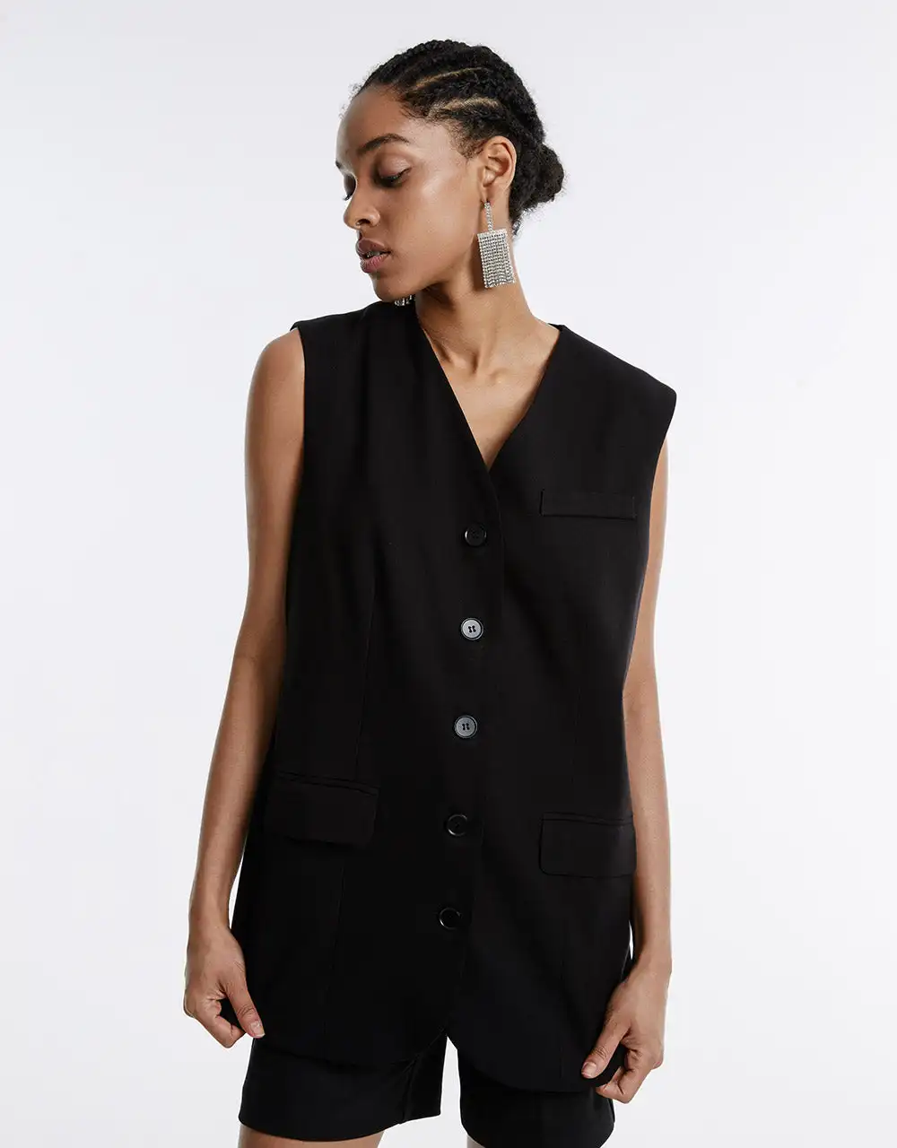 

Plain Button Up Vest