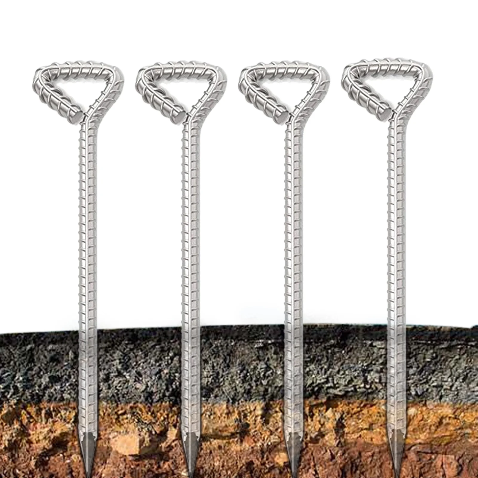 

Galvanized Steel Tent Stakes Robust Galvanized Steel Tent Pegs Stakes With Guy Line Hook 4 Pack Inflexible Steel Earth Anchors