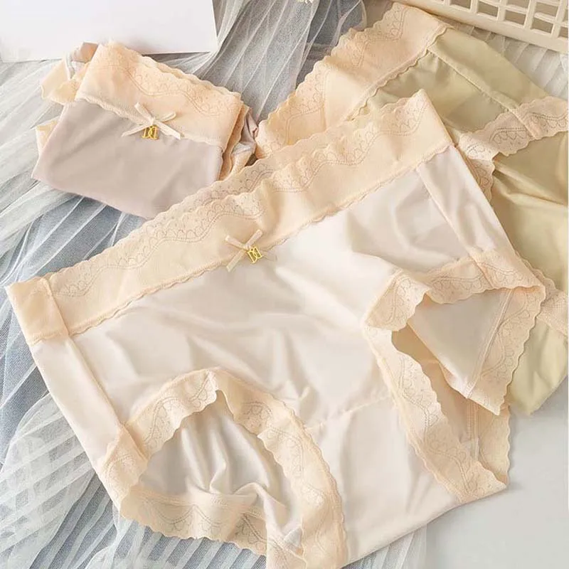 

Roseheart Women Fashion Black Skin Blue Cotton Mid Waist Panties M L XL Underwear Lingerie Seamless Women Briefs Underpants