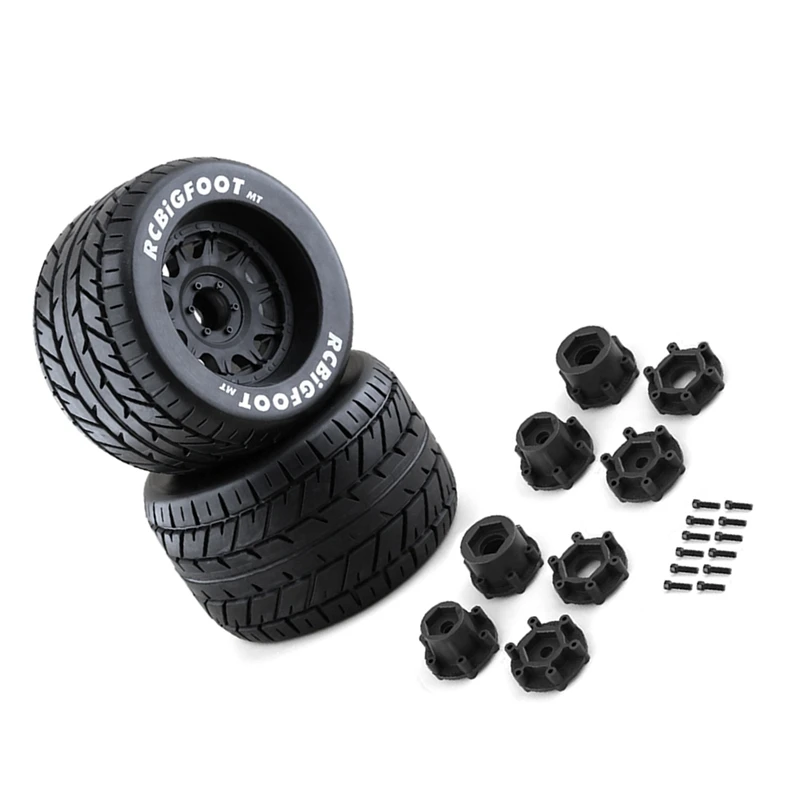 

2 шт. 1/8 1/10 резиновая шина Monster Truck 14 мм и 17 мм шестигранное колесо для Traxxas Arrma Redcat HSP HPI Hobao