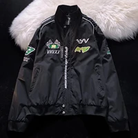 american street retro embroidery motorcycle baseball uniform jacket male ins tide brand hip hop loose high street jacket