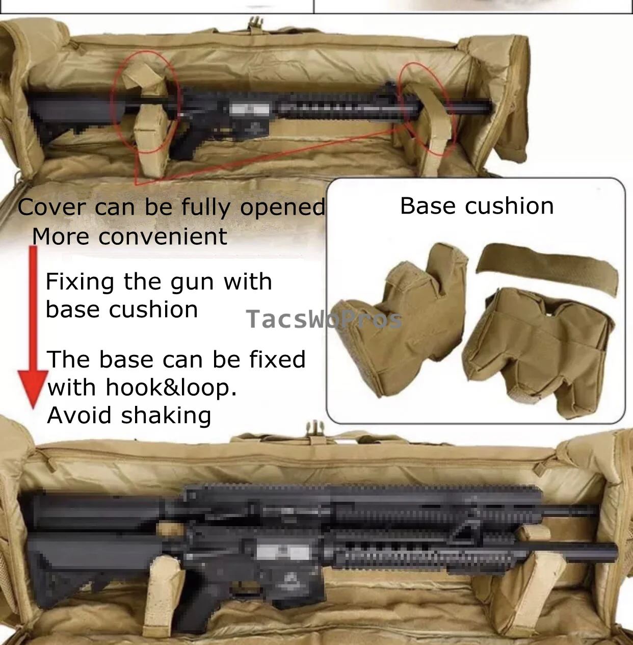 Фото Тактическая сумка для оружия M249, сверхпрочная сумка для переноски оружия, прочный нейлоновый чехол для пейнтбола и страйкбола, двойной чехол для ружья с плечевым ремнем №5