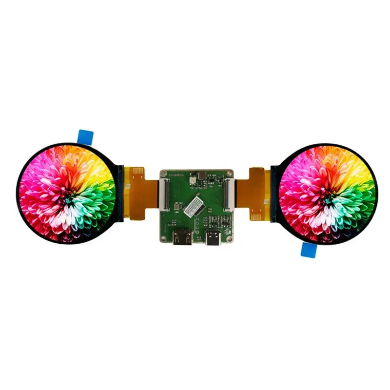 Фото Лучший SPI RGB 40-контактный 480x480 двойной круглый ЖК-модуль для умного дома, роботов и автомобилей №3