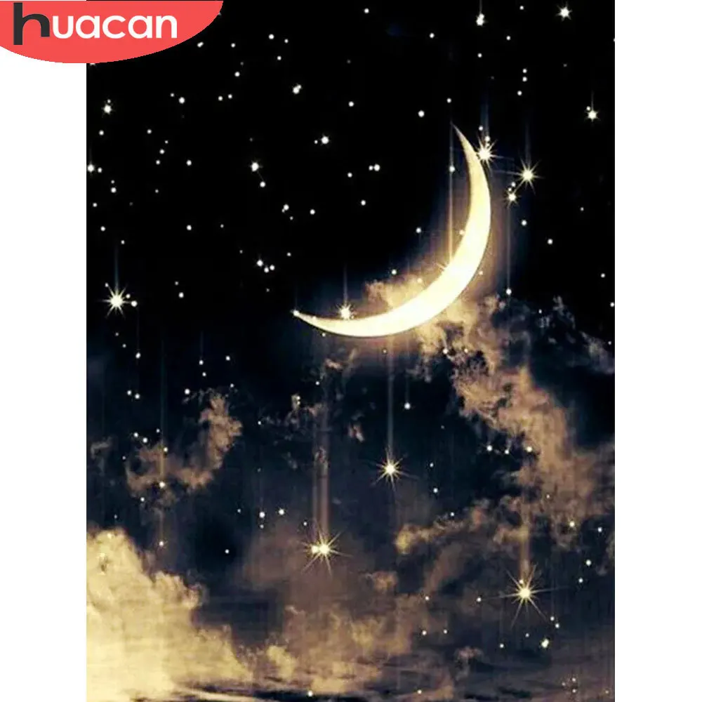 

Картина HUACAN, 5D, квадратная вышивка, пейзаж, пейзаж, картины стразы, ручная работа, подарок