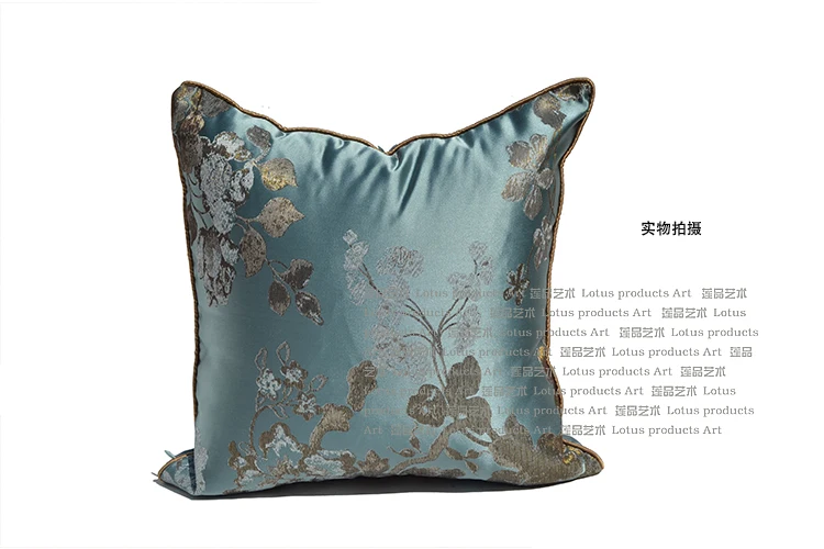 Green Satin New Classical Modern New Chinese Sofa Living Room without Core Pillow Big Backrest Back Pillow Backrest Cushion