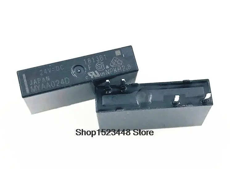 Новое реле MYAA024D, 10 шт./партия, 24 В, 5 А, MYAA024D-24V F, MYAA024D, 4 контакта