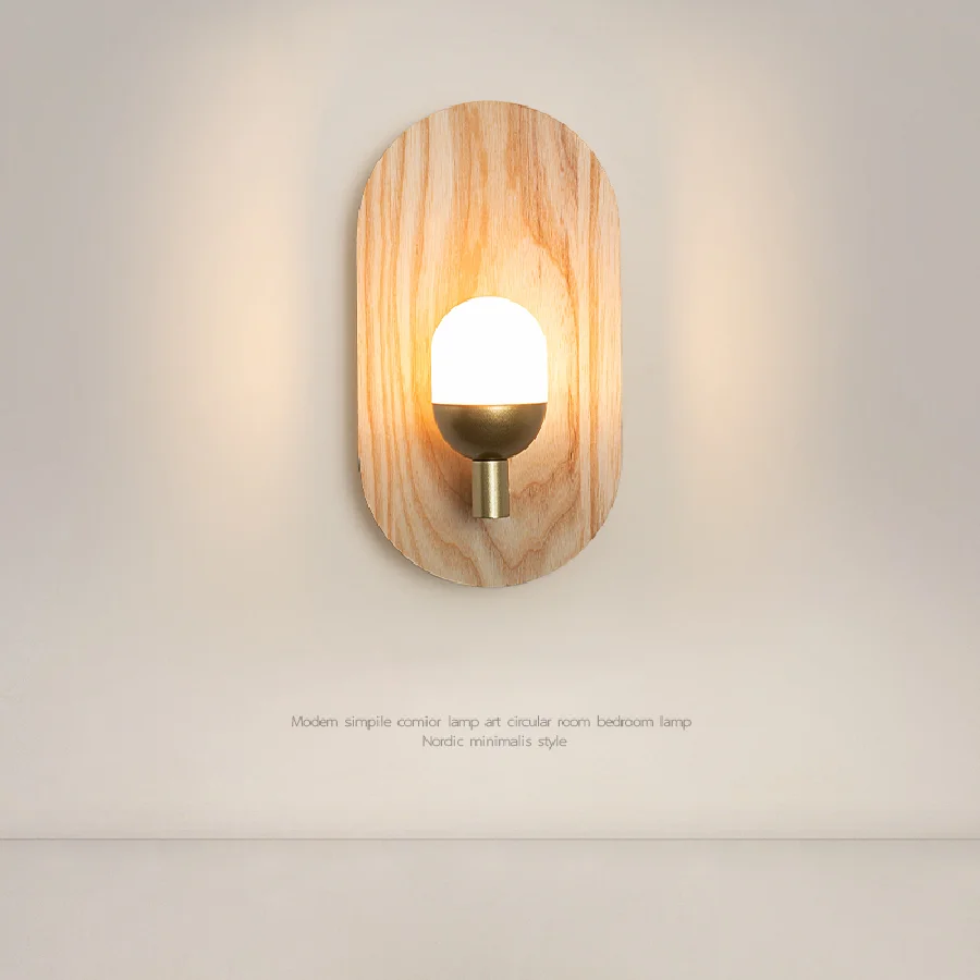 

Настенный светильник в скандинавском стиле, светодиодный минималистичный прикроватный ночник G4 для спальни, гостиной, коридора, комнатное ...