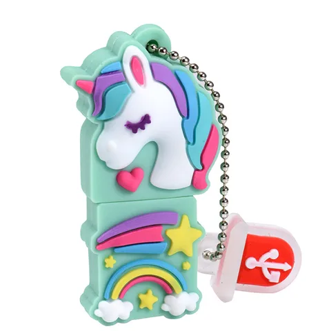 Корабль с героями мультфильмов Единорог флэш-накопитель 64 Гб оперативной памяти, 32 Гб встроенной памяти, usb флеш-накопитель 16 ГБ 4 ГБ флеш-накопитель u-диск модный подарок