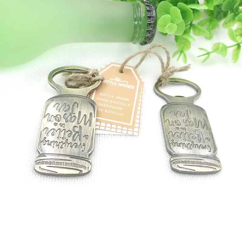 10PCS X Wholesales Vintage Solid Metal Mason Jar Bottle Open