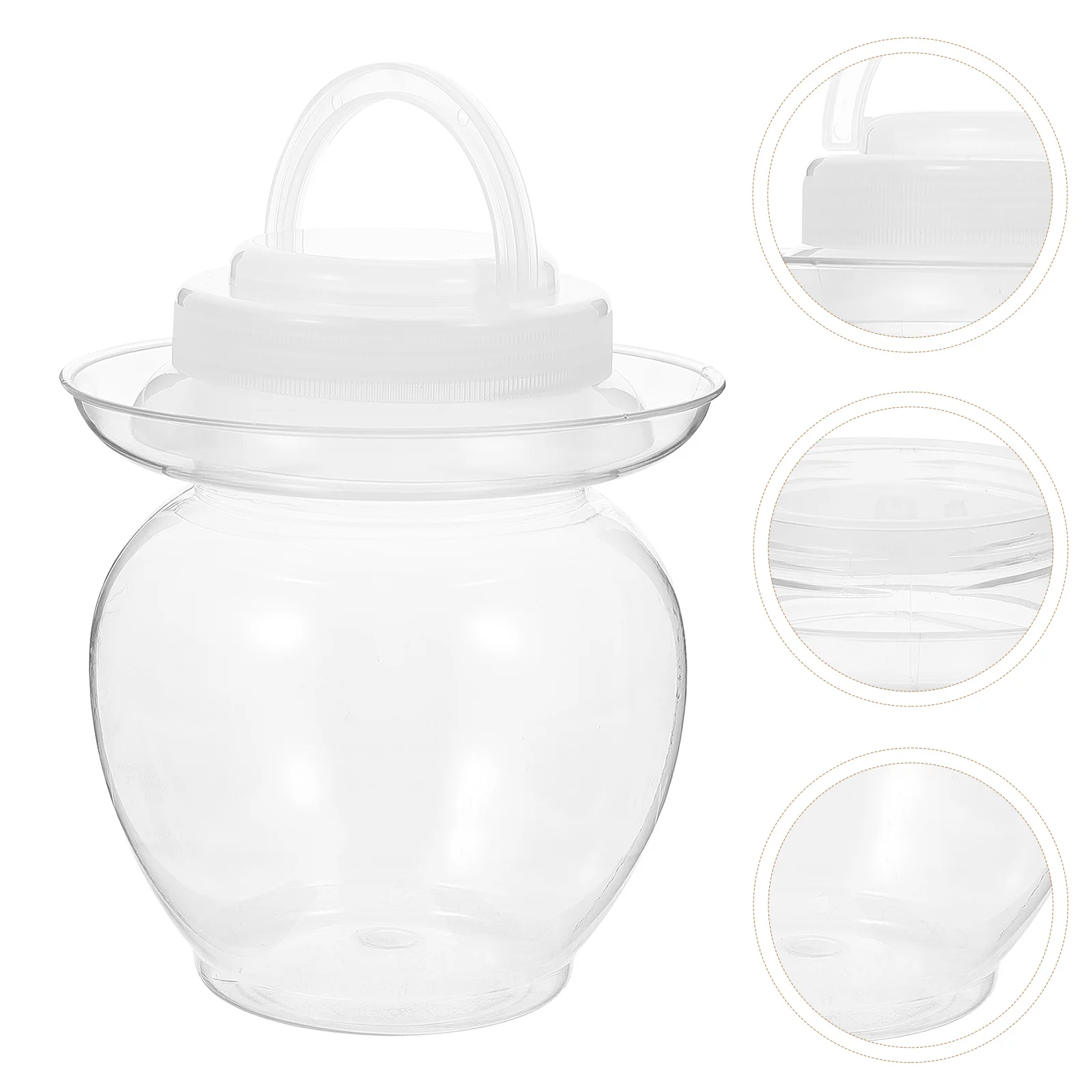 

Vegetable Crock Jar Clear Container Kimchi Crock Glass Bottles Lids Plastic Kimchi Jar Suite Pickle Sealed Jar