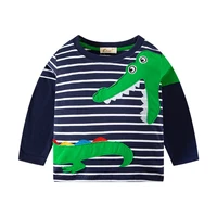 2022 new design fashion boys t shirt children spring autumn striped cotton long sleeve t shirt tops