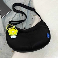 2022 summer hot sale new simple high quality portable canvas all match casual dumplings one shoulder messenger ladies daily bag