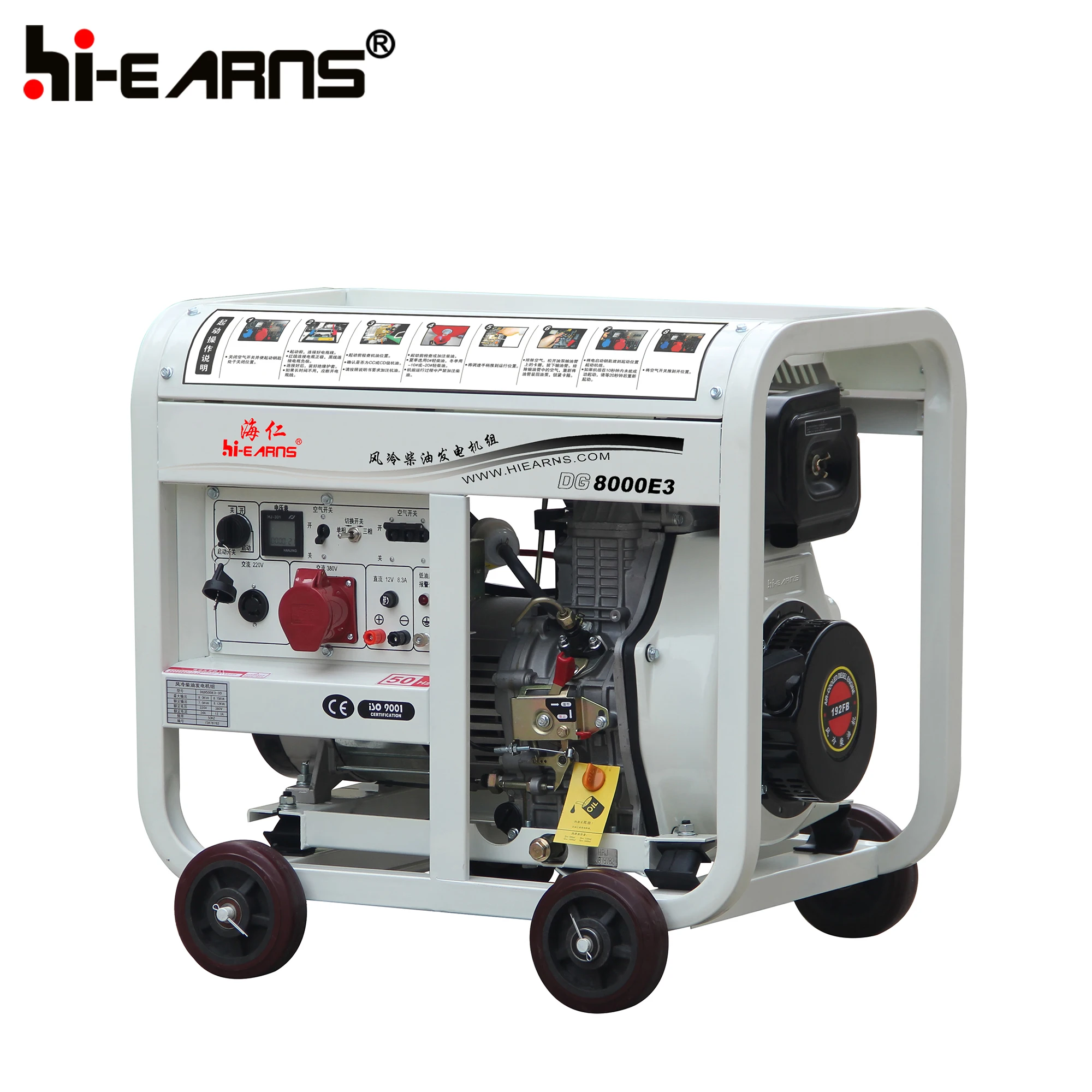 муниципаarns DG8000E3 трехфазный портативный генератор открытого типа