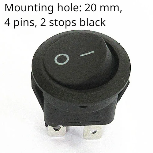 

Круглая кнопка переключения 4 3 2 контакта две скорости три скорости KCD1 Маленький Выключатель питания для лодки со стандартным диаметром 15 мм 20 мм умный дом