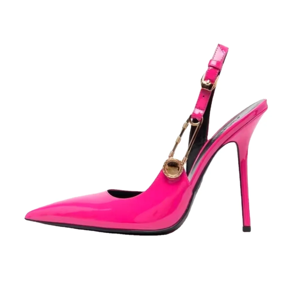 

Rhinestone Slingback Heels 2023 Summer Brand New Women Shoes Fashion Stiletto Heel Women's Party Sandals Plus Size 43