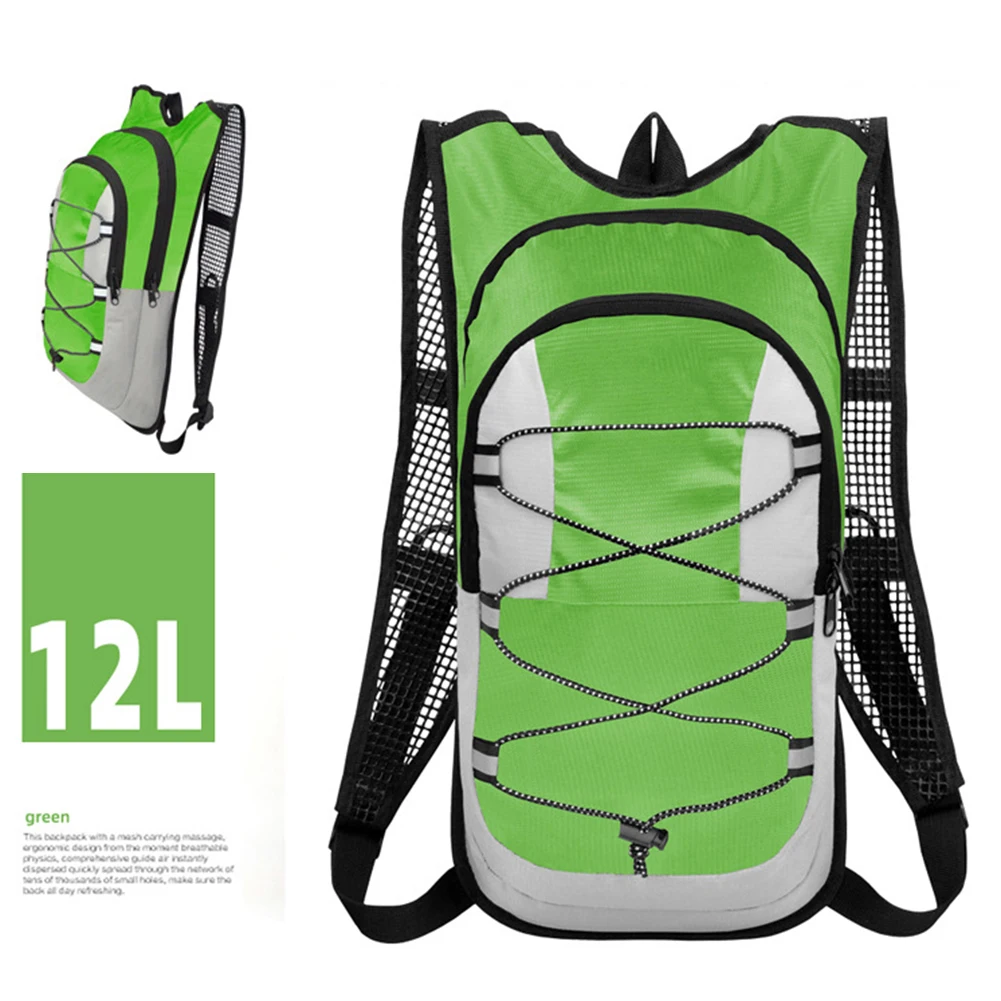 

Outdoor Backpack 420D Chain Stripe Bicycle Bike Bags Water Bag Trekking Backpack Adjustable Shoulder Strap Travel Hydration Bags