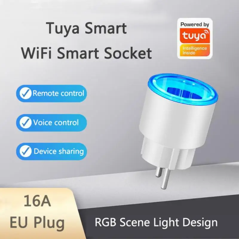 

Смарт-розетка Tuya с поддержкой Wi-Fi и голосового управления, 16 А