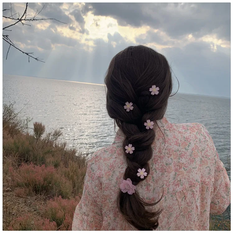 5 шт. милые детские яркие заколки Сакура головные уборы Принцесса заколка для