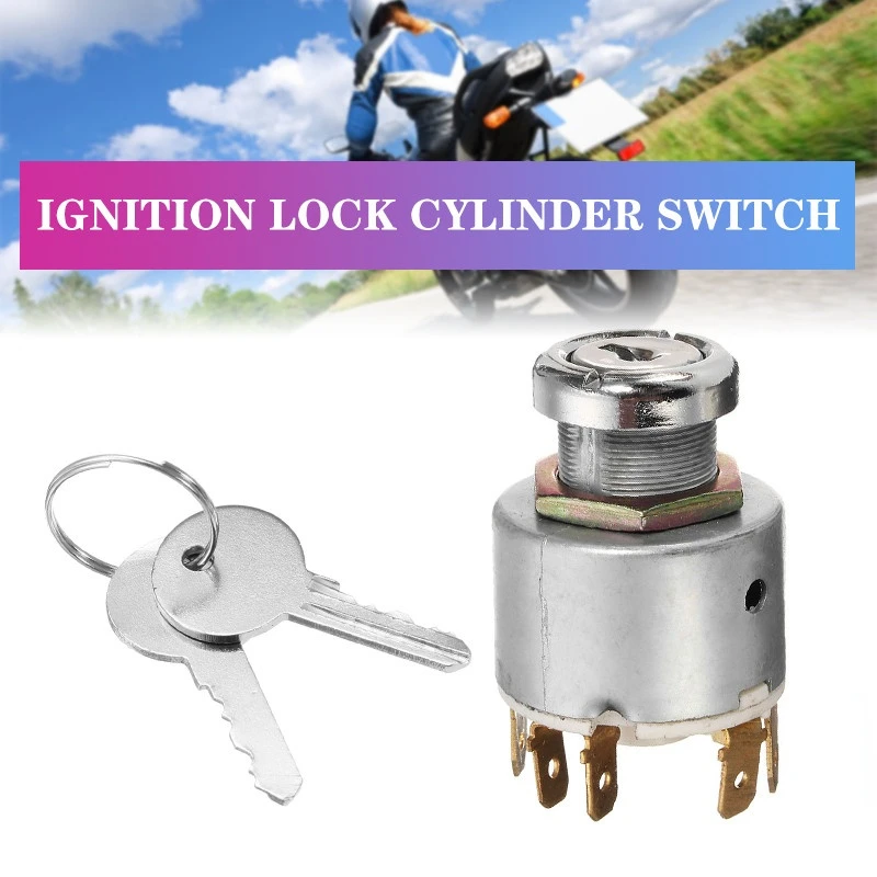Universal 12V 4 Position Car Boat Motorcycle Ignition Lock Cylinder Switch Control w/ 2 Keys For Lucas SPB501 | Автомобили и