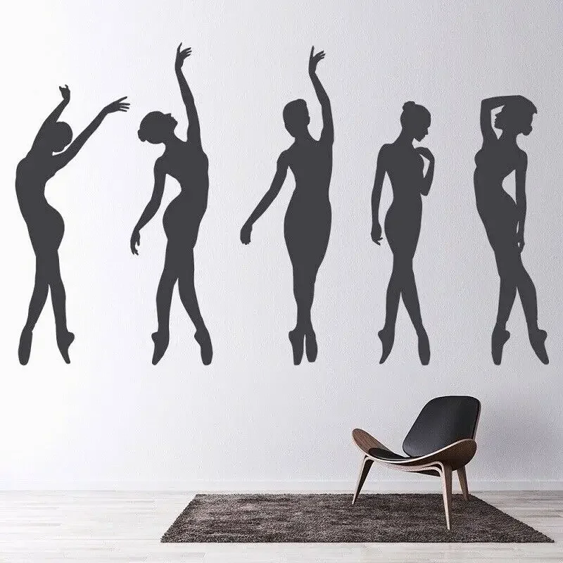 Высококачественные Переводные картинки балетные танцевальные наклейки на стену