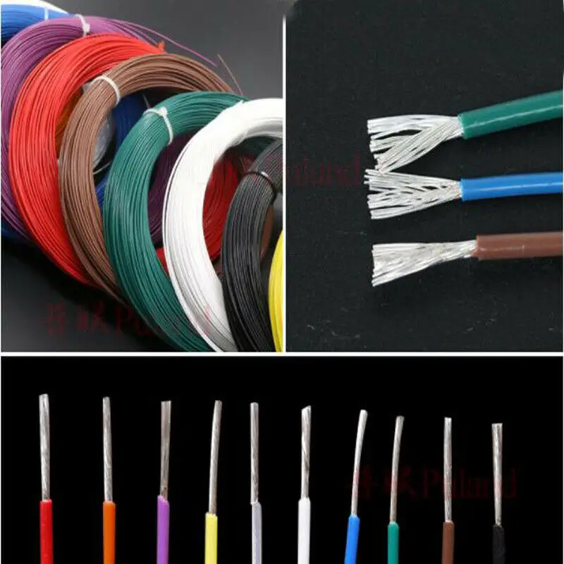 0 38 5 мм серебристая медная проволока PTFE посеребренный медный кабель высокой
