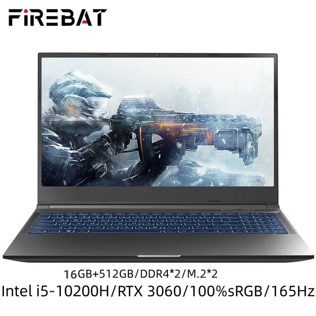 FIREBAT T5A 15.6 Inch  AMD Ryzen 5 5600H RTX 3060 DDR4 M.2 32G RAM 512GB SSD 165Hz 2K Wifi6 BT5.1 Gaming Notebook Laptop 2