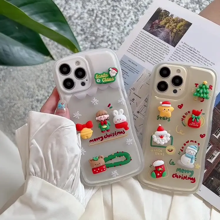 3D Милый Рождественский прозрачный мягкий чехол для iPhone 13 12 Pro Max для iPhone 11 XS MAX X XR новогодний бампер с изображением святого дерева в подарок (art.: 3920bf22d64f9) - 3920bf22d64f9