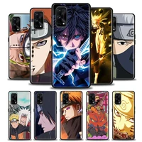 naruto silicone phone case for oppo realme 5 5i 5s 6i 6 7 7i 8i 9 9i 5g pro xt black soft tpu cover uchiha sasuke kakashi anime