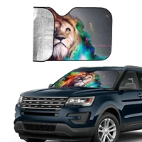 surprising 3d lion tiger animal car windshield poster waterproof one way vision unique window car accessories