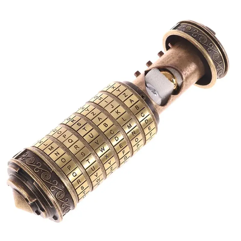 Фото Металлические кодовые замки-криптоксы CYGJ-Da BRONZE для игрушек-головоломок, на День святого Валентина, для свадебного подарка №1