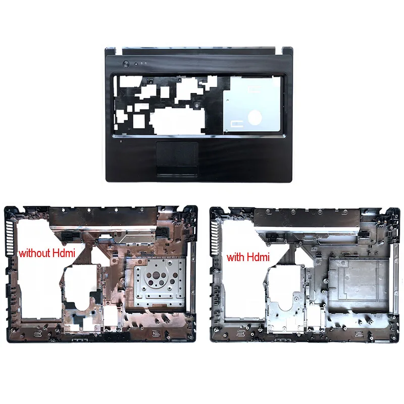 

NEW For Lenovo G575 G570 Laptop Palmrest Upper Case Bottom Case Bottom Cover With HDMI Port C D Cover Black AP0GM000A00