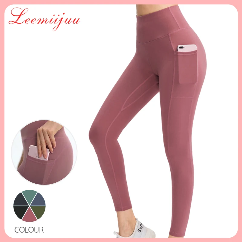 

LEEMIIJUU Women Gym Leggings Sexy Fitness Push Up High Waist Pocket Workout Slim Leggins Fashion Casual Mujer Yoga Pants Tights