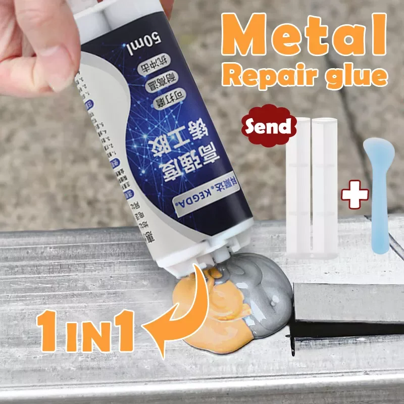 

AB Glue 2 in 1 High Temperature Metal Repairing Adhesive Crackle Repair Welding Industrial Quick Drying Super Glue
